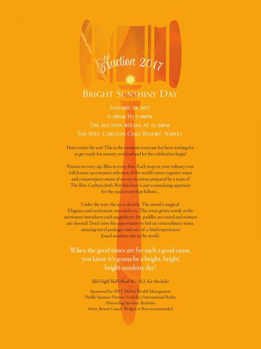 Naples Winter Wine Festival 2017 - Invitation - Auction Page