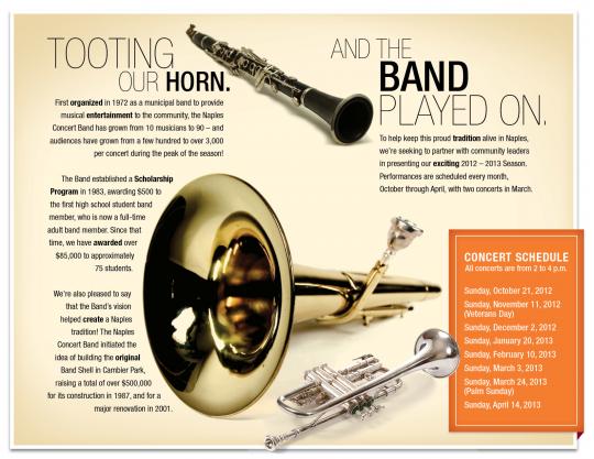 Naples Concert Band Sponsorship Brochure