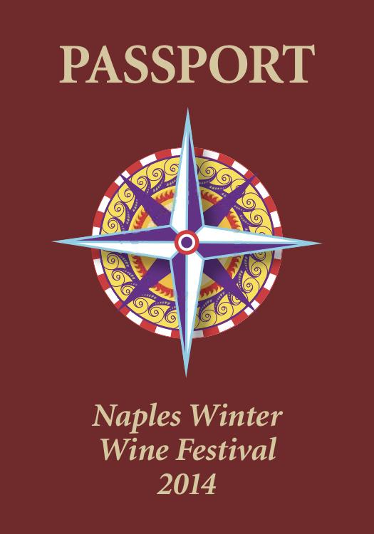 Naples Winter Wine Festival Vintner Dinner Invitation - Passport Cover