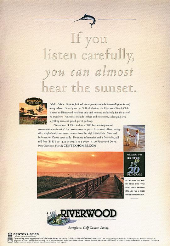 Riverwood Newspaper Campaign - "Hear the Sunset"